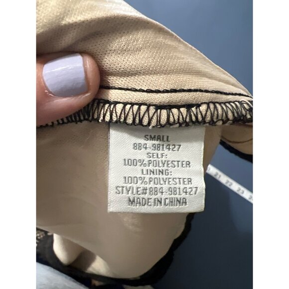 NEW FRANCESCAS Black Lace 2 Piece Crop Top & Skirt Set Small Victorian Pattern - Picture 10 of 16